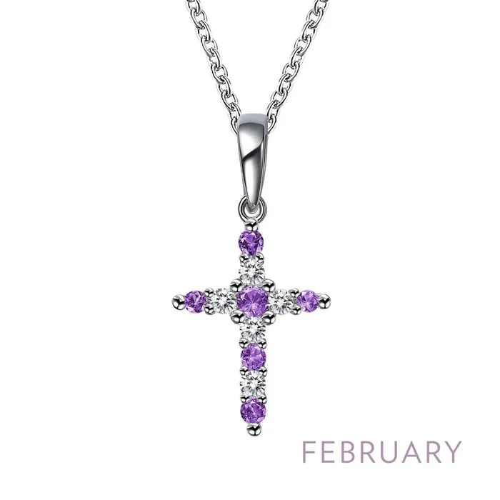 Necklaces Lafonn Birthstone Cross Necklace