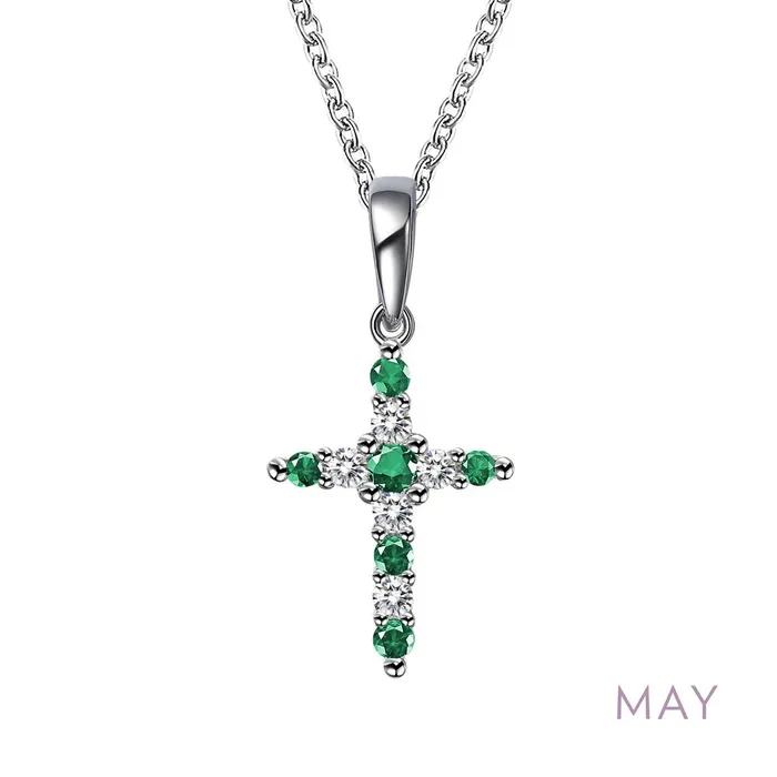 Necklaces Lafonn Birthstone Cross Necklace Necklaces Lafonn Birthstone Cross Necklace