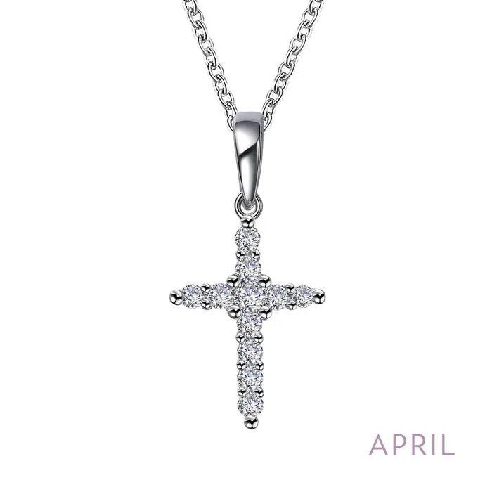 Necklaces Lafonn Birthstone Cross Necklace Necklaces Lafonn Birthstone Cross Necklace