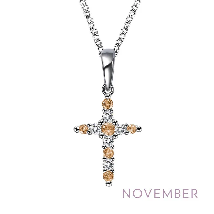 Necklaces Lafonn Birthstone Cross Necklace Necklaces Lafonn Birthstone Cross Necklace