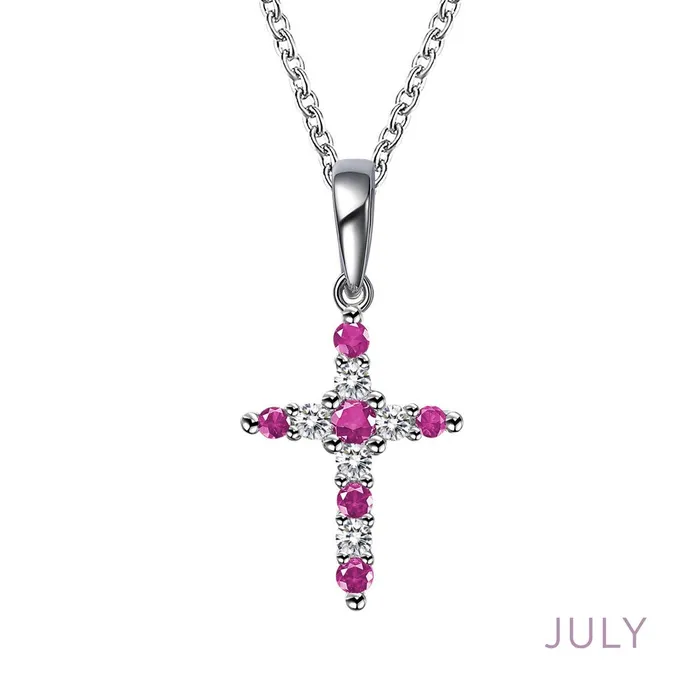 Necklaces Lafonn Birthstone Cross Necklace Necklaces Lafonn Birthstone Cross Necklace