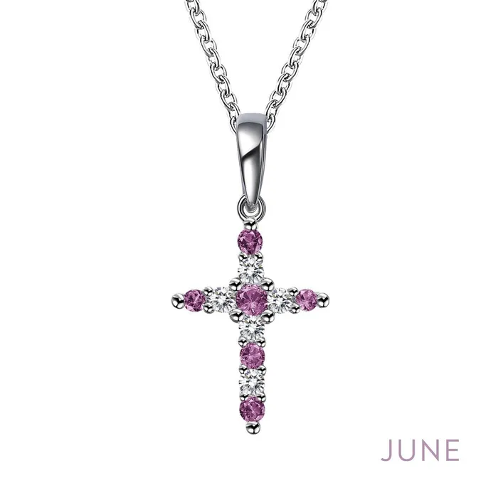 Necklaces Lafonn Birthstone Cross Necklace Necklaces Lafonn Birthstone Cross Necklace