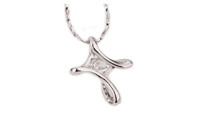 Necklaces sparklingselections Silver Plated Rhinestone Infinity Cross Pendant Necklace For Women Necklaces sparklingselections Silver Plated Rhinestone Infinity Cross Pendant Necklace For Women