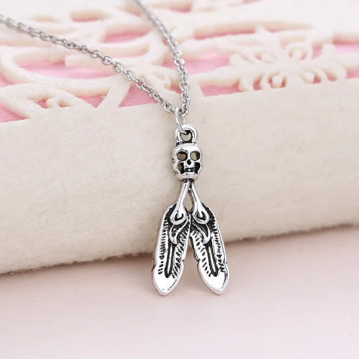 Necklaces sparklingselections Vintage Skeleton Skull Statement Unisex Pendant Necklace Necklaces sparklingselections Vintage Skeleton Skull Statement Unisex Pendant Necklace