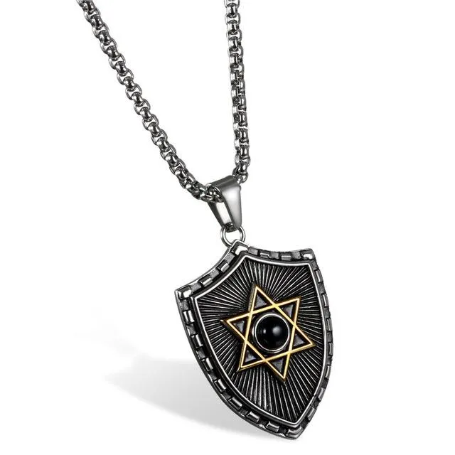 Necklaces Unisex Punk Hexagram BlueBlack Crystal Pendant Necklace sparklingselections Necklaces Unisex Punk Hexagram BlueBlack Crystal Pendant Necklace sparklingselections