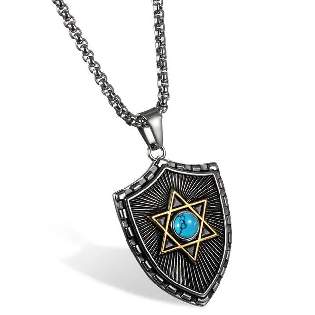 Necklaces Unisex Punk Hexagram BlueBlack Crystal Pendant Necklace sparklingselections Necklaces Unisex Punk Hexagram BlueBlack Crystal Pendant Necklace sparklingselections