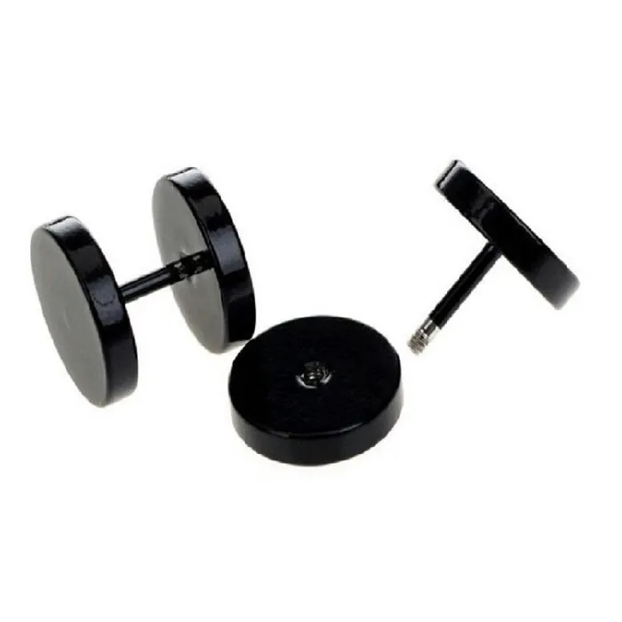 New Black Stainless Steel Fake Cheater Ear Plugs sparklingselections Earrings New Black Stainless Steel Fake Cheater Ear Plugs sparklingselections Earrings