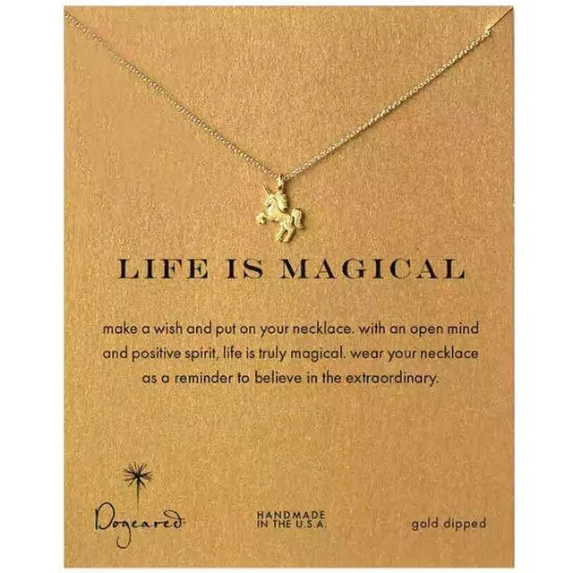 New Life is magical Unicorn Pendants Necklace sparklingselections Necklaces New Life is magical Unicorn Pendants Necklace sparklingselections Necklaces