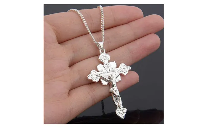 New Women Gold Plated Cross Jesus Design Pendant Charm Necklace sparklingselections Necklaces New Women Gold Plated Cross Jesus Design Pendant Charm Necklace sparklingselections Necklaces