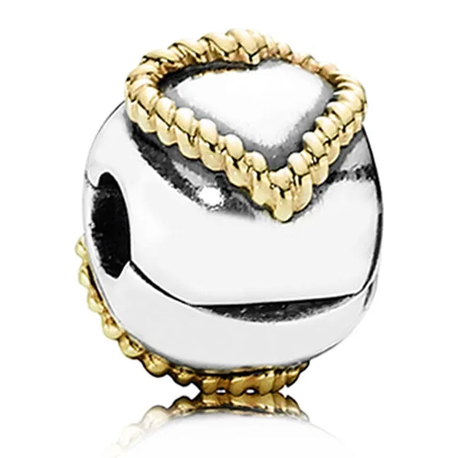 Pandora Braided Heart Clip Pandora Necklaces