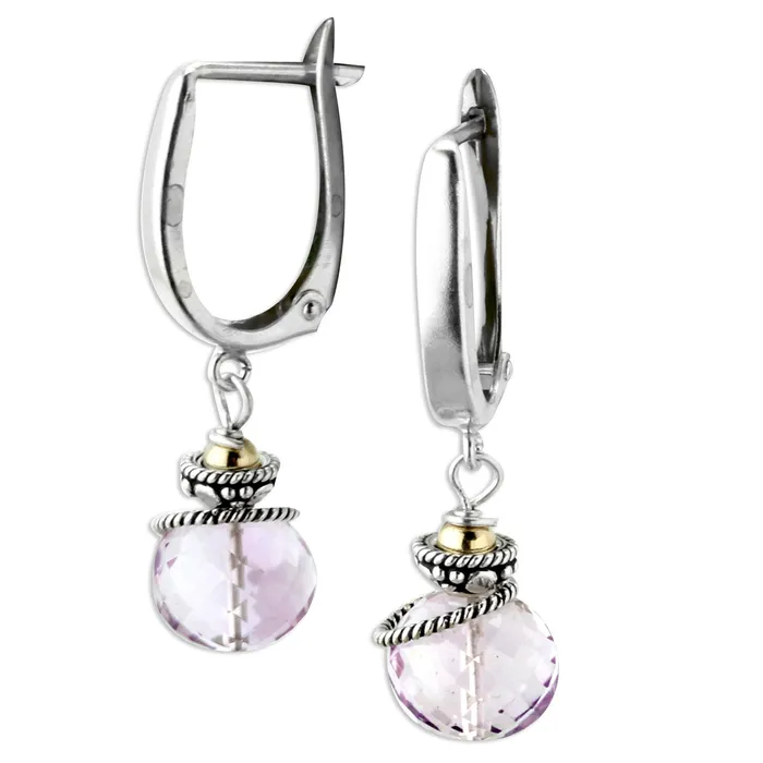 Pink Amethyst Earrings 343134 Elisa Ilana Earrings