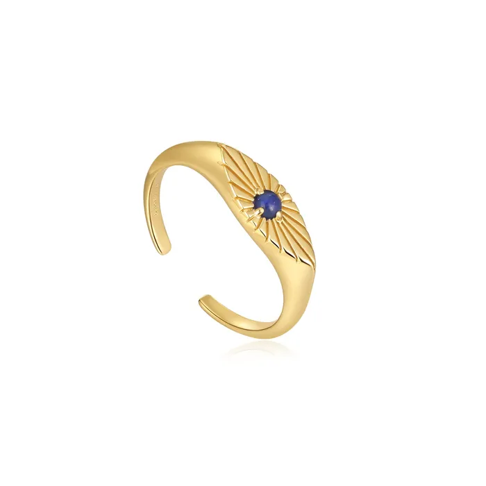 Rings Ania Haie Second Nature Lapis Evil Eye Adjustable Ring