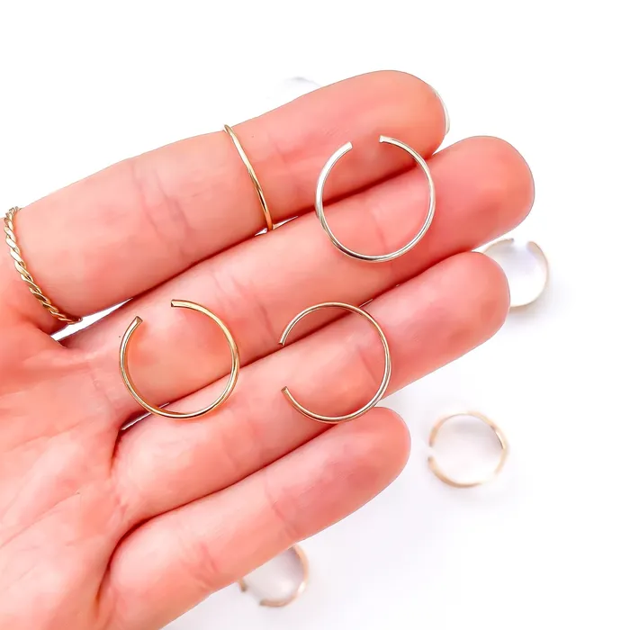 Rings Hoops By Hand Dainty Half Round Toe Ring 14K Gold Filled