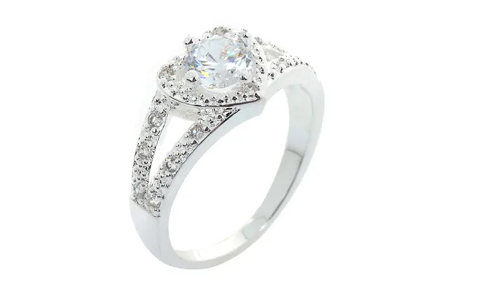 Rings sparklingselections Chic Silver Plated Crystal Heart Shaped Love Wedding Ring 8 Rings sparklingselections Chic Silver Plated Crystal Heart Shaped Love Wedding Ring 8