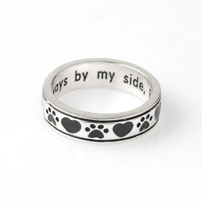 Rings sparklingselections Dog paw footprints Animal Unisex Pet Ring