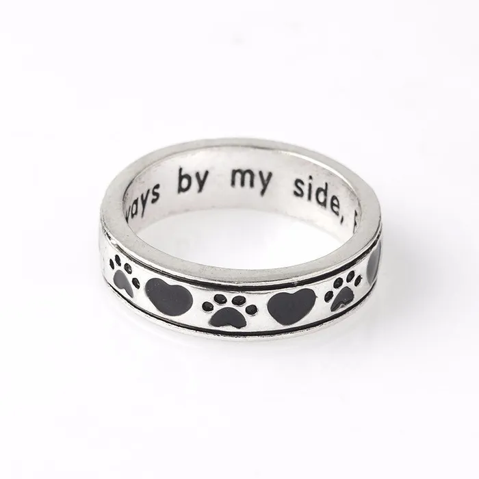 Rings sparklingselections Dog paw footprints Animal Unisex Pet Ring Rings sparklingselections Dog paw footprints Animal Unisex Pet Ring