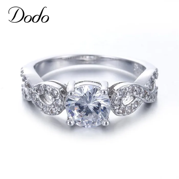 Rings sparklingselections White Gold Color Intertwined Fate Love Ring