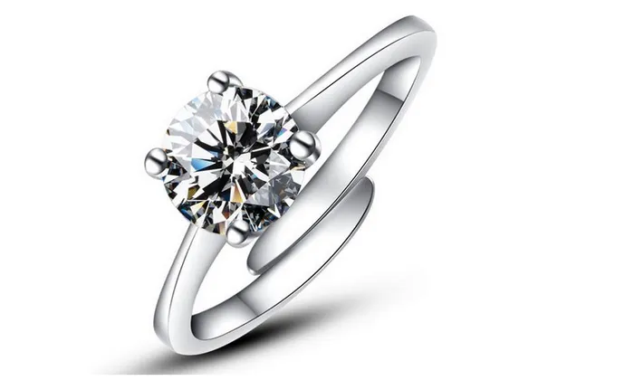 Rings sparklingselections Women Silver Plated Crystal Silver Color Rings
