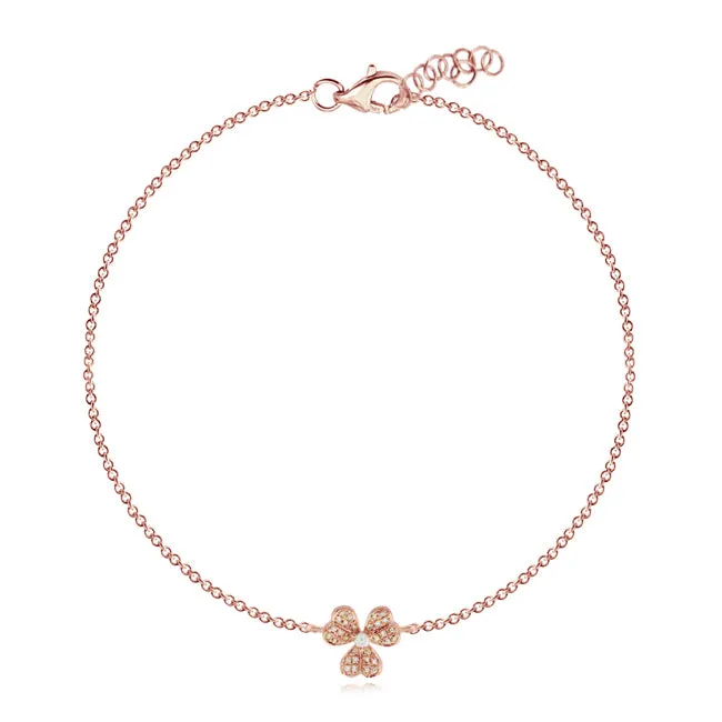 Small Pave Flower Bracelet Alev Collection Bracelets