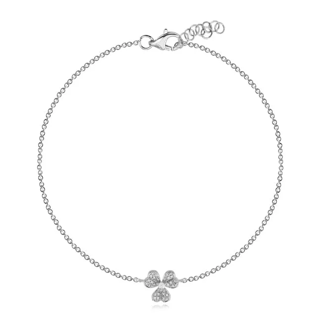 Small Pave Flower Bracelet Alev Collection Bracelets