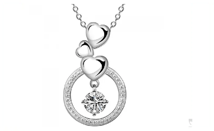 Sparkling Selections Cubic Zirconia Crystal Heart Round Pendant Necklace For Women High Quality Necklaces Sparkling Selections Cubic Zirconia Crystal Heart Round Pendant Necklace For Women High Quality Necklaces