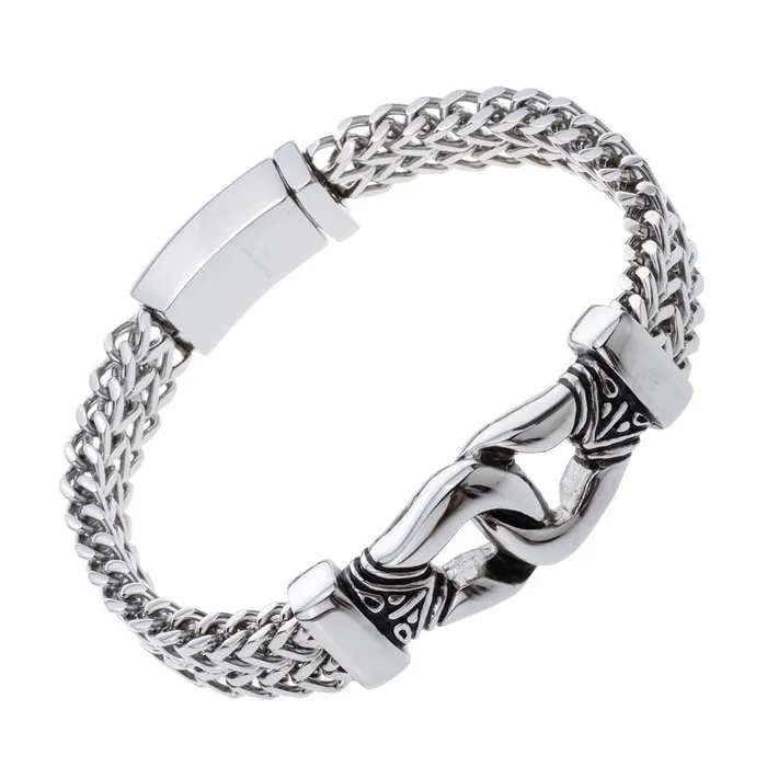 sparklingselections Bracelets Men Stainless Steel Link Chain Bracelet