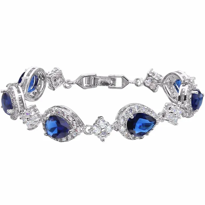 sparklingselections Bracelets Teardrop Bridal Bracelet For Women sparklingselections Bracelets Teardrop Bridal Bracelet For Women