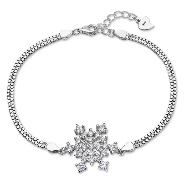 sparklingselections Bracelets Winter Snowflake Bridal Bracelet For Christmas Gift sparklingselections Bracelets Winter Snowflake Bridal Bracelet For Christmas Gift