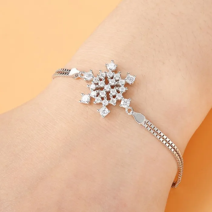 sparklingselections Bracelets Winter Snowflake Bridal Bracelet For Christmas Gift sparklingselections Bracelets Winter Snowflake Bridal Bracelet For Christmas Gift