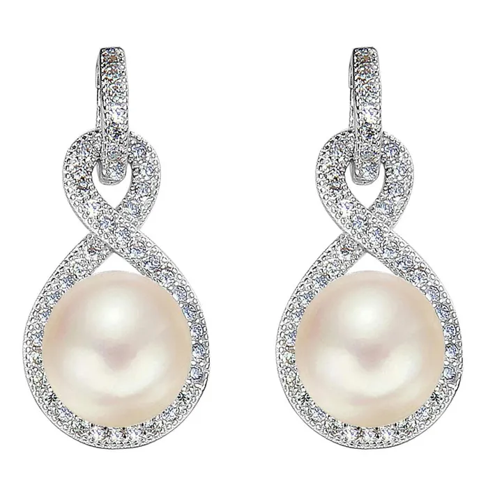 sparklingselections Earrings Infinity Bridal Earrings For Womens