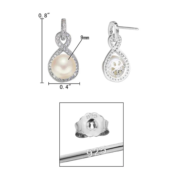 sparklingselections Earrings Infinity Bridal Earrings For Womens
