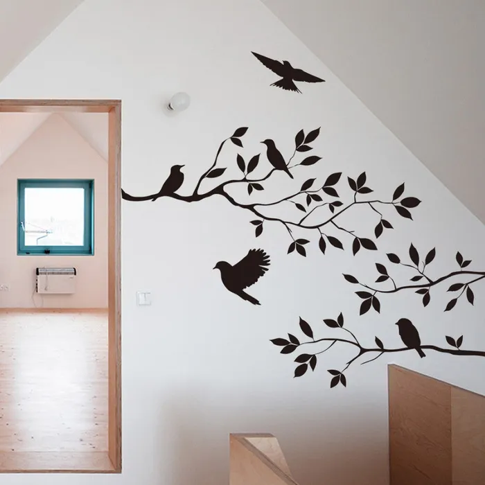 sparklingselections Necklaces 6035cm Black Bird Tree Branch Monster Wall Decals sparklingselections Necklaces 6035cm Black Bird Tree Branch Monster Wall Decals