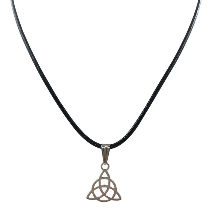 sparklingselections Necklaces Black Leather Simple Little Triangular Boho Pendant Necklace for All sparklingselections Necklaces Black Leather Simple Little Triangular Boho Pendant Necklace for All