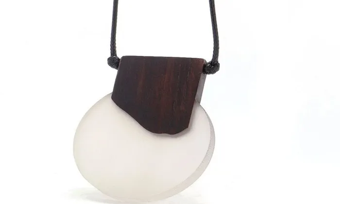 sparklingselections Necklaces Natural Sandalwood Round Pendant Necklace For Women