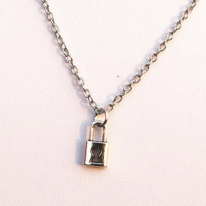 sparklingselections Necklaces Retro Cute Lock Pendant Necklaces For Women