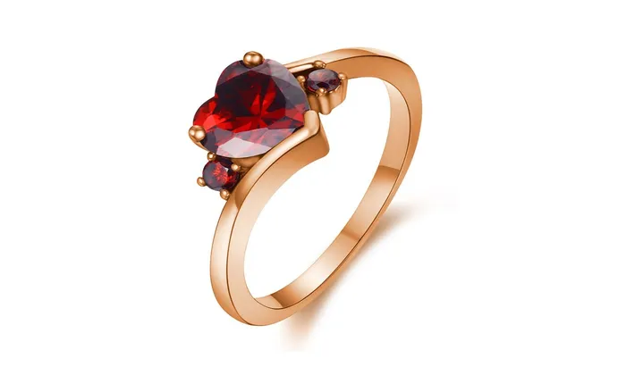 sparklingselections Rings Gold Color Engagement Ring For Women