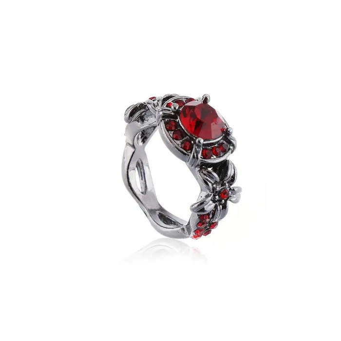 sparklingselections Rings Red Rose Gold Filled Engagement Ring