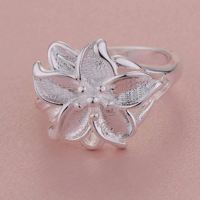 sparklingselections Rings Silver Plated Leaf Ring for Women sparklingselections Rings Silver Plated Leaf Ring for Women