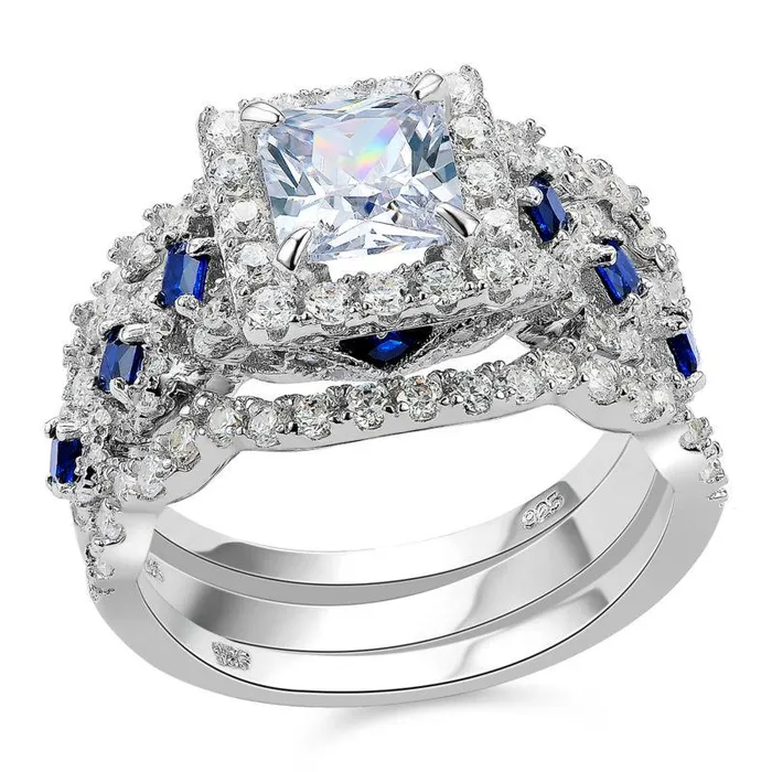sparklingselections Rings Solid Sterling Silver Wedding Ring For Women