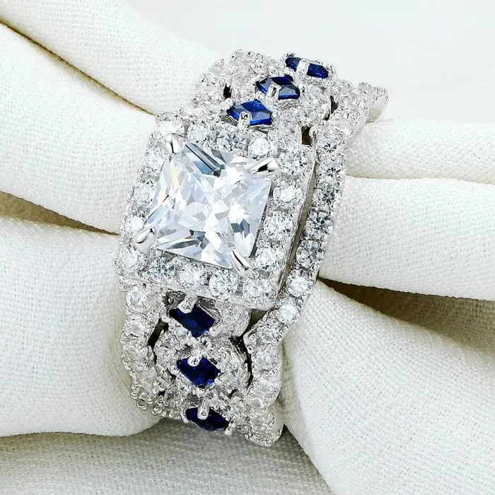 sparklingselections Rings Solid Sterling Silver Wedding Ring For Women