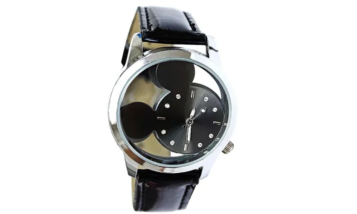 sparklingselections Watches Fashion Thin Mickey Mouse Pattern Watch