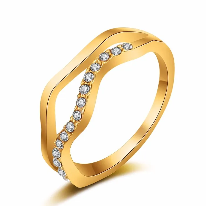 sparklingselections Womens Goldcolor Full Finger Ring Rings