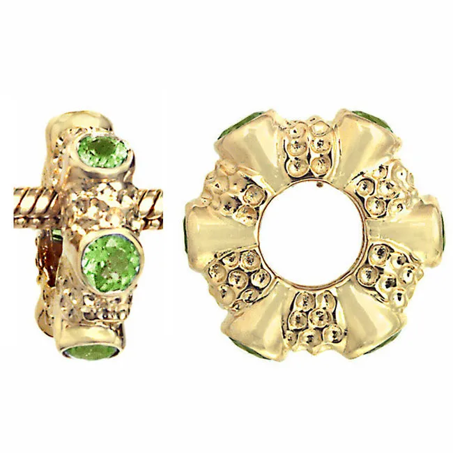Storywheels Peridot 14K Gold Wheel Charm 275033 Storywheels Charm Necklaces