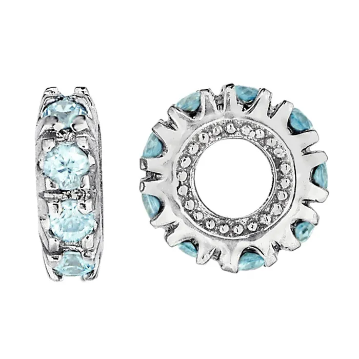 Storywheels PreStyled Sets W35AQW Aquamarine Birthstone 14K White Gold Wheel