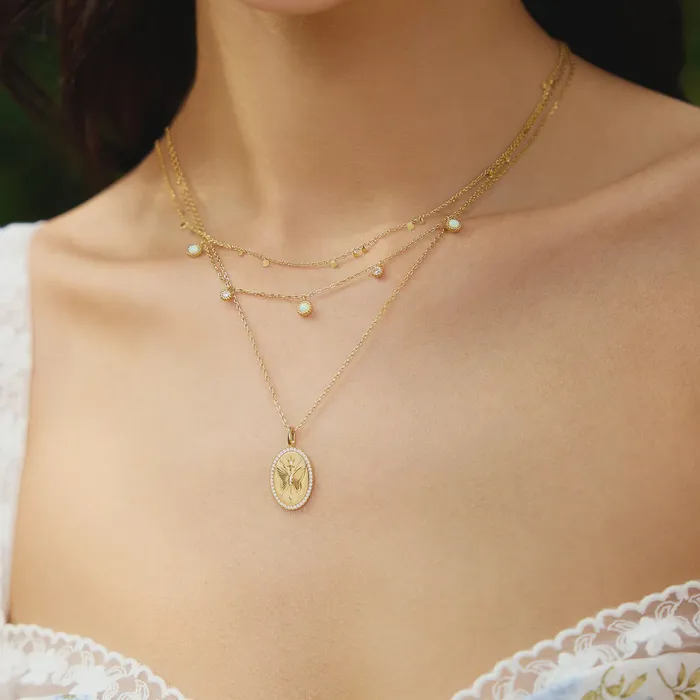 Sunny Sparkler Kyoto Opal Station Necklace Ania Haie Necklaces