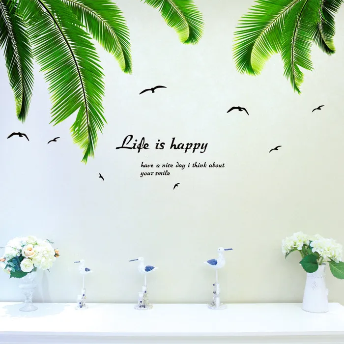 Tree Leaves Birds Wall Art for Living Room sparklingselections Necklaces