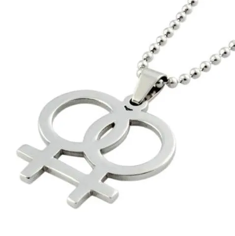Vintage Silver Double Venus Symbol Charm Pendant Necklace for Women sparklingselections Necklaces Vintage Silver Double Venus Symbol Charm Pendant Necklace for Women sparklingselections Necklaces