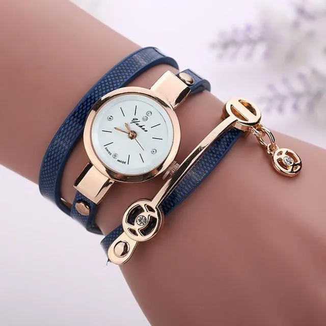 Watches sparklingselections Faux Leather Strap Lady Wrist Watch